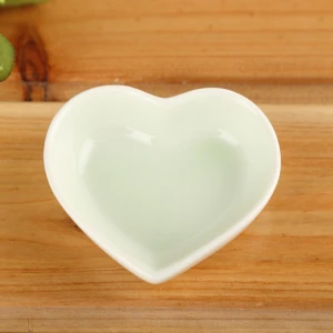Ceramic Hot Pot Seasoning Dish Racks Ceramic Heart-Shaped Dish Kitchen Utensils Multi-Function Dishes