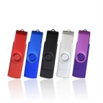 Cheap price 16GB good quality chips OTG swivel usb flash drive rotate usb stick with mobile port