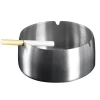 Cheap Pure Stainless Steel Material  Feature Weight Windproof Table Top Ashtray  For Bar And Restaurant