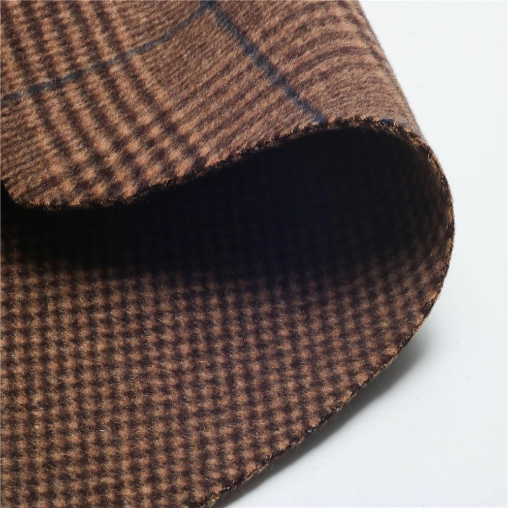 checked wool feel fabric for women overcoat wool knit fabric for overcoat wool suit fabric woven check