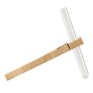 Chemical experiment of bamboo test tube clip apparatus with long wooden handle