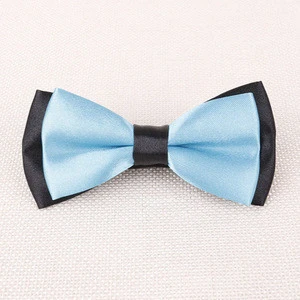 Children Bow Ties Kids Plain Neckwear Solid Colors Boys Girls Butterfly Two-tone Bowtie