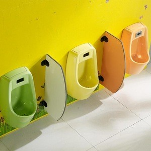 Children&#39;s Sensor Urinal Kindergarten Color Ceramic Urinal Household WC Wall hung Urinal