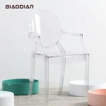 China cheap price hotel chair clear armrest clear Ghost chair