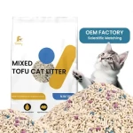 China Customized Pet Product Supplies Silica Gel Non Stick Bottom Mixed Cat Litter