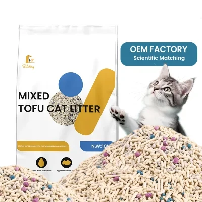 China Customized Pet Product Supplies Silica Gel Non Stick Bottom Mixed Cat Litter