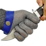 China Gloves Stainless Steel Wire Mesh Protective Cut Resistant Chain Mail Glove