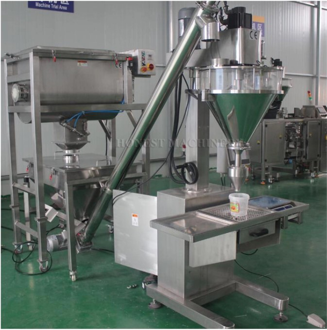 China made manual semi automatic bleaching powder filling packing machine