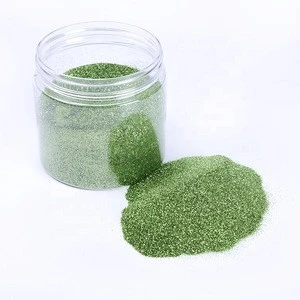 China Manufactory Sale Green Finest Glitter Powder Pet Glitter For Wall Paint &amp; Textile
