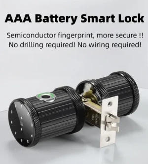 China manufacturer custom aluminum smart door lock fingerprint for interior doors