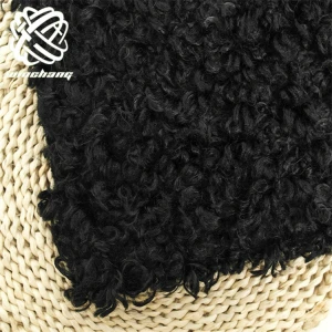 China Manufacturer High Quality Long Pile Curly Polyester Faux Fur Fabrics For Garment