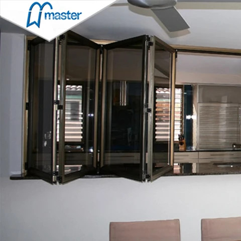 China Manufacturer Wholesale Double Glazed Glass Bi Folding Windows Aluminum Bifold Window With High Quality