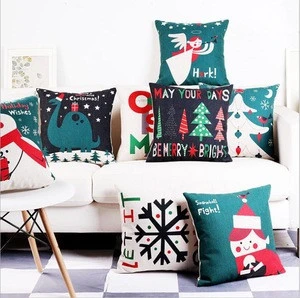 China ningbo 18x18" 45x45cm digital printed new design sofa pillow short velvet christmas cushion cover