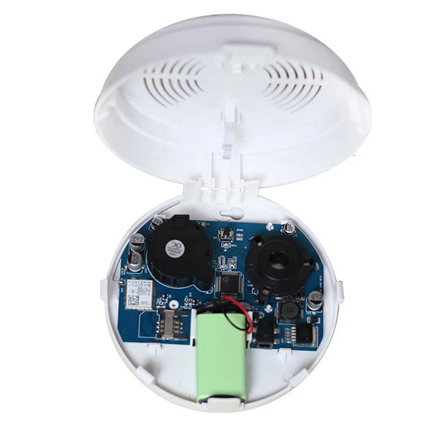 China Sim Card Smoke -- Photoelectric GSM Conventional Fire Smoke Detector with Long Life Battery
