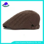 China supplier customized fashion new driving cap pattern cable mens outdoor golf ivy cap hats