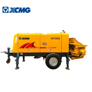 China XCMG HBT5008k 82kw Trailer Mounted Concrete Pump Small Mobile Concrete Mixer With Pump Price