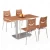 Import Chinese Manufacturer Sale Wood Color Restaurant Furniture Canteen Table And Chair from China