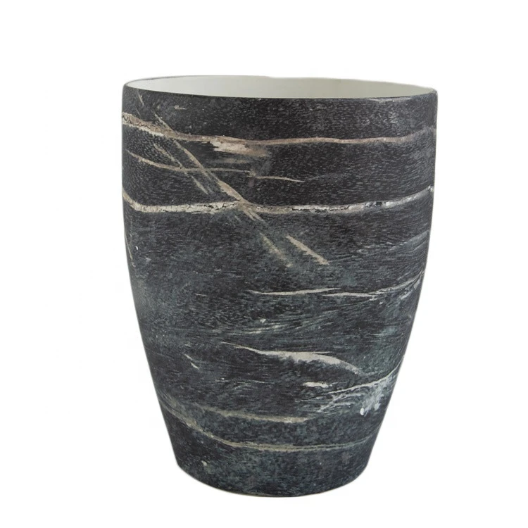 Chinese modern black marble home goods decoration porcelain vases / decorative ceramic flower vase for home decor