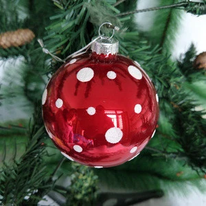 Christmas decoration supplies hanging Christmas glass ball with factory price