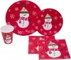 Christmas Party  Tableware Set Supplies for Christmas Paper Plates
