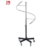 Chrome metal spiral clothing display rack/display hook movable