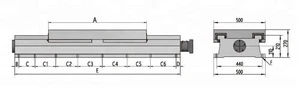 CNC single direction rectangle sliding table, high resistance URS500 model, China manufacturer OEM / ODM
