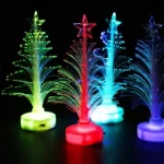Colorful Artificial LED Electronic Optic Fiber Tree Chic Night Lamp decorative light for Christmas decoration promotions gifts