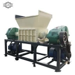 commercial waste plastic jumbo bag pvc shoes double rotor shredder machine