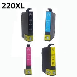 Compatible 220XL 220 XL T220XL T2201 Full Ink cartridge for Epson WF-2760 WF-2650 WF-2630 WF-2260 inkjet Printer Replacement