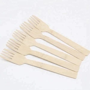 Compostable cutlery bamboo spoon disposable knife fork