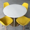 Concrete acrylic solid surface  70x70 dining table top sets for fast food restaurant table and chair