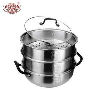 Cook ware Multi-ply 304 stainless steel steam steamer kitchen pot