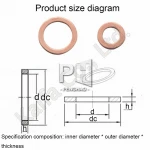 Copper Sealing Solid Gasket Washer Sump Plug Oil For Boat Crush Flat Seal Ring Tool Hardware Accessories Pack New