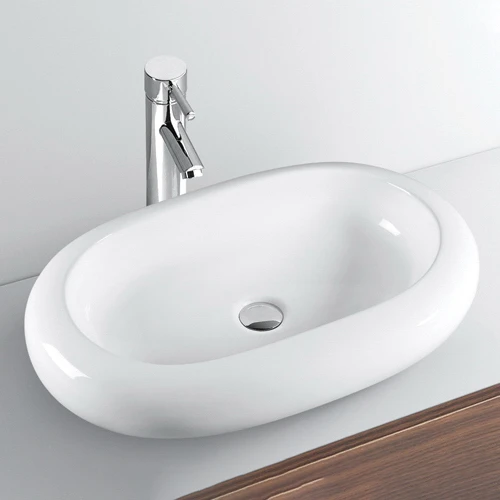 Coronis personalise hotel washbasin bathroom ceramic sink counter top oval solid surface hand wash basin