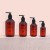 Import Cosmetic Packaging Plastic Pet Amber 100ml 200ml 300ml 500ml Haircare Shampoo Conditioner Bottles from China