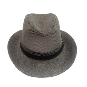 cosum brand new straw hat for men flax like fabric fashion borsalino fedora hat