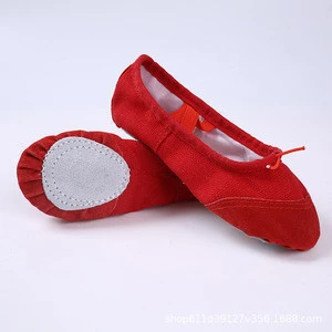 Cotton Canvas Ballet Dance Slippers for ballerina Toddlers/Kids/Girls/Women Soft Dancing Shoes