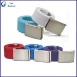 Cotton Canvas Fabric Metal Buckle Waist Fashion Belt