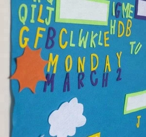 Creative Montessori Supplies Wall Hanging Daily Calendar Felt Flannel Story Board