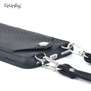 Crossbody Shoulder Strap Credit Card Holder Leather Flip Wallet Case For iPhone se 2