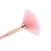 Crystal Pink Make Up Brush Vegan Synthetic Beauty Brushes Makeup Facial Fan Brushes
