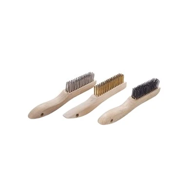 curved wooden handle wire brush