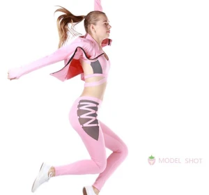 Custom Breathable Fitness Apparel  Womens Gym Sports Fitness Clothing Light Pink Yoga Leggings