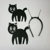 Custom Cute Black Cat Pattern Led Headband For Halloween Decoration