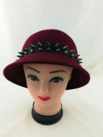 custom fashion women bowler derby formal hats&hooey hats custom