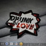 custom High quality shiny sequin bead embroidery patch,sequin embroidery patch applique, sequin sticker patches for garment