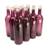 Custom logo printed brandy burgundy 750ml matte glass wine bottles