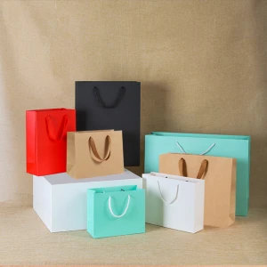 Custom Print Luxury Shopping Paper Bags with Handles