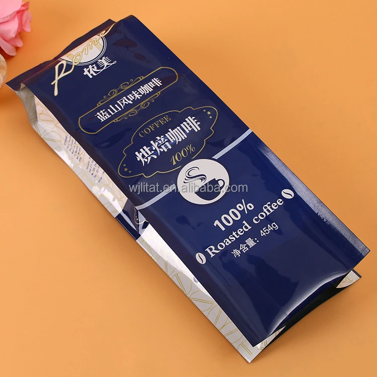 Custom Print Resealable Standing Coffee Bag with Valve