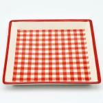 Custom printed ceramic dinner plates for weddings